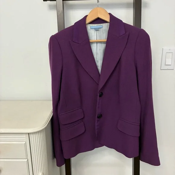 Vintage Baia wool blend Purple Women's Blazer. Size 10. Gorgeous piece! - Picture 13 of 13